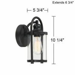 John Timberland Modern Industrial Outdoor Wall Lights Fixtures Set of 2 Black 10 1/4" Clear Glass for Exterior House Porch Patio 10 John Timberland Modern Industrial Outdoor Wall Lights Fixtures Set of 2 Black 10 1/4" Clear Glass for Exterior House Porch Patio -Outdoor Lighting Official Shop unnamed file 4185