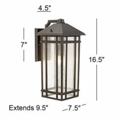 Kathy Ireland J du J Sierra Craftsman 16 1/2" High Outdoor Wall Light -Outdoor Lighting Official Shop unnamed file 4204