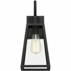 John Timberland Modern Industrial Outdoor Wall Lights Fixtures Set of 2 Crisp Black Cage 16" Exterior House Porch Patio Outside -Outdoor Lighting Official Shop unnamed file 4208