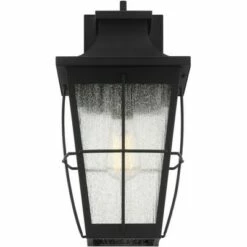 John Timberland Modern Outdoor Wall Light Fixture Matte Black 17 1/2" Clear Glass Exterior House Porch Patio Outside Deck Garage -Outdoor Lighting Official Shop unnamed file 4222