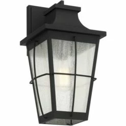 John Timberland Modern Outdoor Wall Light Fixture Matte Black 17 1/2" Clear Glass Exterior House Porch Patio Outside Deck Garage -Outdoor Lighting Official Shop unnamed file 4225