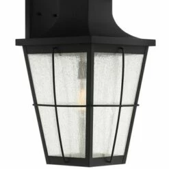 John Timberland Modern Industrial Outdoor Wall Light Fixture Black Metal 23 1/4" Clear Seeded Glass for Exterior House Porch Patio -Outdoor Lighting Official Shop unnamed file 4228