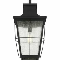 John Timberland Modern Industrial Outdoor Wall Light Fixture Black Metal 23 1/4" Clear Seeded Glass for Exterior House Porch Patio -Outdoor Lighting Official Shop unnamed file 4229