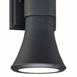 Possini Euro Design Modern Outdoor Wall Light Fixture LED Textured Black 2-Light 14" Sanded Glass Up Down for Exterior House Porch -Outdoor Lighting Official Shop unnamed file 4243