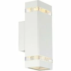 Possini Euro Design Modern Outdoor Wall Sconce Fixture White 10 1/2" Clear Glass Up Down for Exterior House Porch Patio Deck 10 Possini Euro Design Modern Outdoor Wall Sconce Fixture White 10 1/2" Clear Glass Up Down for Exterior House Porch Patio Deck -Outdoor Lighting Official Shop unnamed file 4278