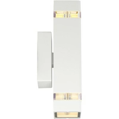 Possini Euro Design Modern Outdoor Wall Sconce Fixture White 10 1/2" Clear Glass Up Down for Exterior House Porch Patio Deck 7 Possini Euro Design Modern Outdoor Wall Sconce Fixture White 10 1/2" Clear Glass Up Down for Exterior House Porch Patio Deck - Image 5