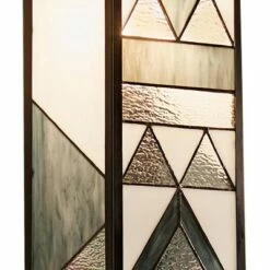 16.25" Stained Glass 1-Light Rectangular Geometric Outdoor Light Wall Sconce - River of Goods -Outdoor Lighting Official Shop unnamed file 4299