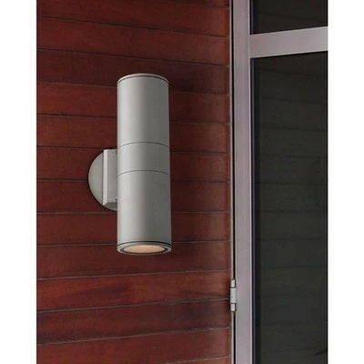 Possini Euro Design Modern Outdoor Wall Sconce Fixture Silver 11 3/4" Tempered Glass Lens Up Down for Exterior House Porch Patio 8 Possini Euro Design Modern Outdoor Wall Sconce Fixture Silver 11 3/4" Tempered Glass Lens Up Down for Exterior House Porch Patio - Image 6