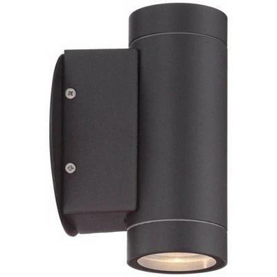 Possini Euro Design Modern Outdoor Wall Light Fixture Matte Black Cylinder 6 1/2" Tempered Glass Lens Up Down for Exterior House 7 Possini Euro Design Modern Outdoor Wall Light Fixture Matte Black Cylinder 6 1/2" Tempered Glass Lens Up Down for Exterior House - Image 5