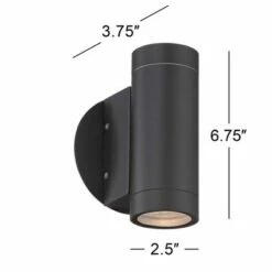 Possini Euro Design Modern Outdoor Wall Light Fixture Matte Black Cylinder 6 1/2" Tempered Glass Lens Up Down for Exterior House 13 Possini Euro Design Modern Outdoor Wall Light Fixture Matte Black Cylinder 6 1/2" Tempered Glass Lens Up Down for Exterior House -Outdoor Lighting Official Shop unnamed file 4311