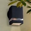 Possini Euro Design Modern Outdoor Wall Light Fixture Black Rectangular 6 1/4" Tempered Clear Glass Up Down for Exterior Porch 2 Possini Euro Design Modern Outdoor Wall Light Fixture Black Rectangular 6 1/4" Tempered Clear Glass Up Down for Exterior Porch -Outdoor Lighting Official Shop unnamed file 4322