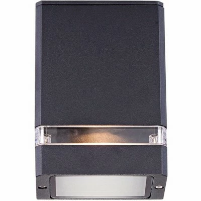 Possini Euro Design Modern Outdoor Wall Light Fixture Black Rectangular 6 1/4" Tempered Clear Glass Up Down for Exterior Porch 5 Possini Euro Design Modern Outdoor Wall Light Fixture Black Rectangular 6 1/4" Tempered Clear Glass Up Down for Exterior Porch - Image 3