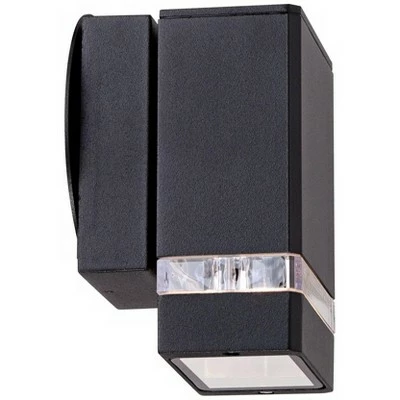 Possini Euro Design Modern Outdoor Wall Light Fixture Black Rectangular 6 1/4" Tempered Clear Glass Up Down for Exterior Porch 7 Possini Euro Design Modern Outdoor Wall Light Fixture Black Rectangular 6 1/4" Tempered Clear Glass Up Down for Exterior Porch - Image 5