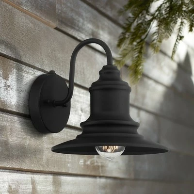Possini Euro Design Modern Outdoor Barn Light Fixture Textured Black Dusk to Dawn 9 1/2" Exterior House Barn Porch Patio Outside 3 Possini Euro Design Modern Outdoor Barn Light Fixture Textured Black Dusk to Dawn 9 1/2" Exterior House Barn Porch Patio Outside