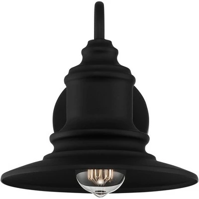 Possini Euro Design Modern Outdoor Barn Light Fixture Textured Black Dusk to Dawn 9 1/2" Exterior House Barn Porch Patio Outside 4 Possini Euro Design Modern Outdoor Barn Light Fixture Textured Black Dusk to Dawn 9 1/2" Exterior House Barn Porch Patio Outside - Image 2