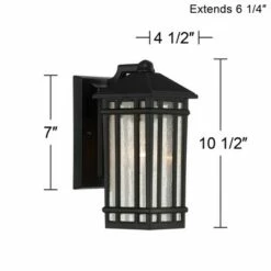 Kathy Ireland Sierra Craftsman 10 1/2"H Black Outdoor Wall Light -Outdoor Lighting Official Shop unnamed file 4366
