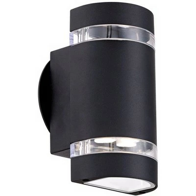 Possini Euro Design Modern Outdoor Wall Light Fixture LED Black 7 3/4" Tempered Clear Glass Up Down for Exterior House Porch 5 Possini Euro Design Modern Outdoor Wall Light Fixture LED Black 7 3/4" Tempered Clear Glass Up Down for Exterior House Porch - Image 4