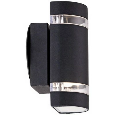 Possini Euro Design Modern Outdoor Wall Light Fixture LED Black 7 3/4" Tempered Clear Glass Up Down for Exterior House Porch 6 Possini Euro Design Modern Outdoor Wall Light Fixture LED Black 7 3/4" Tempered Clear Glass Up Down for Exterior House Porch - Image 5