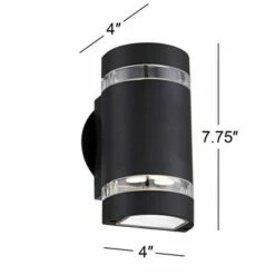 Possini Euro Design Modern Outdoor Wall Light Fixture LED Black 7 3/4" Tempered Clear Glass Up Down for Exterior House Porch 13 Possini Euro Design Modern Outdoor Wall Light Fixture LED Black 7 3/4" Tempered Clear Glass Up Down for Exterior House Porch -Outdoor Lighting Official Shop unnamed file 4372