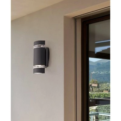 Possini Euro Design Modern Outdoor Wall Light Fixture LED Black 7 3/4" Tempered Clear Glass Up Down for Exterior House Porch 8 Possini Euro Design Modern Outdoor Wall Light Fixture LED Black 7 3/4" Tempered Clear Glass Up Down for Exterior House Porch - Image 7