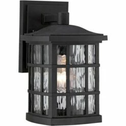 Quoizel Stonington 10 1/2"H Matte Black Outdoor Wall Light