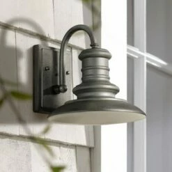 Feiss Redding Station 9 3/4"H Silver LED Outdoor Wall Light