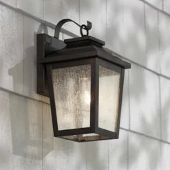 Minka Lavery Irvington Manor 12" High Bronze Outdoor Wall Light