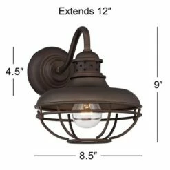 Franklin Iron Works Rustic Outdoor Barn Lights Fixtures Set of 2 Oil Rubbed Bronze 9" Open Cage Exterior House Porch Patio Outside 12 Franklin Iron Works Rustic Outdoor Barn Lights Fixtures Set of 2 Oil Rubbed Bronze 9" Open Cage Exterior House Porch Patio Outside -Outdoor Lighting Official Shop unnamed file 4401