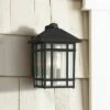 Kathy Ireland J du J Sierra Craftsman 15 1/4"H Black Outdoor Wall Light