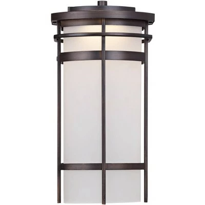 Possini Euro Design Modern Outdoor Wall Light Fixture Bronze Metal 12 3/4" Glass Shade for Exterior House Porch Patio Outside 5 Possini Euro Design Modern Outdoor Wall Light Fixture Bronze Metal 12 3/4" Glass Shade for Exterior House Porch Patio Outside - Image 3