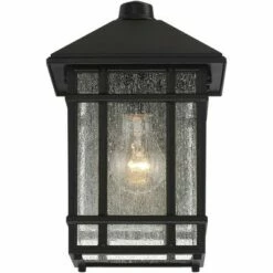 Kathy Ireland Sierra Craftsman 11"H Black Dusk-Dawn Outdoor Wall Light -Outdoor Lighting Official Shop unnamed file 4416