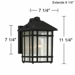 Kathy Ireland Sierra Craftsman 11"H Black Dusk-Dawn Outdoor Wall Light -Outdoor Lighting Official Shop unnamed file 4419