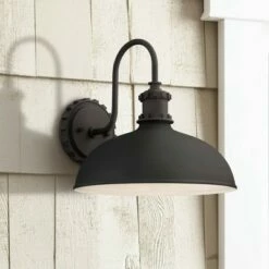 Minka Lavery Escudilla 11 3/4" High Black Outdoor Wall Light