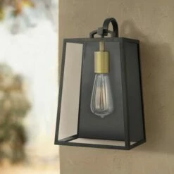 Feiss Lindbergh 13 1/4"H Antique Bronze Outdoor Wall Light