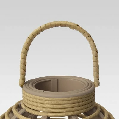 Resin Outdoor Lantern Natural - Threshold™ 3 Resin Outdoor Lantern Natural - Threshold™
