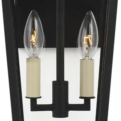 Feiss Warren 19 1/2" High Black 2-Light Outdoor Wall Light 3 Feiss Warren 19 1/2" High Black 2-Light Outdoor Wall Light - Image 2