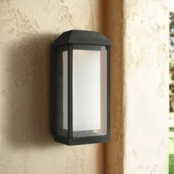 Feiss McHenry 17 1/4" High Black LED Outdoor Wall Light