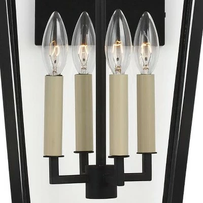 Feiss Warren 25 3/4" High Black 4-Light Outdoor Wall Light 4 Feiss Warren 25 3/4" High Black 4-Light Outdoor Wall Light - Image 2