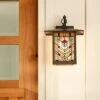 11.75" 1-Light Mission Style Outdoor Wall Lantern Sconce Oil Rubbed Bronze - River of Goods 2 11.75" 1-Light Mission Style Outdoor Wall Lantern Sconce Oil Rubbed Bronze - River of Goods -Outdoor Lighting Official Shop unnamed file 4638