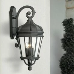Minka Lavery Harrison 33 1/2" High Black Outdoor Wall Light