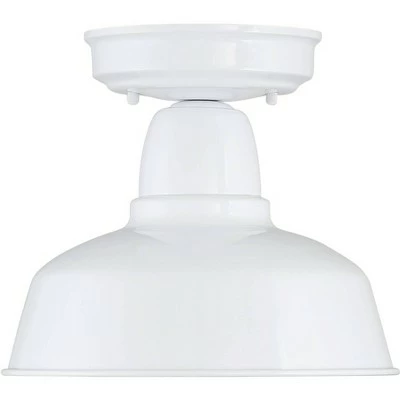 John Timberland Farmhouse Outdoor Ceiling Light Fixture Urban Barn White Metal 10 1/4" for Exterior House Porch Patio 4 John Timberland Farmhouse Outdoor Ceiling Light Fixture Urban Barn White Metal 10 1/4" for Exterior House Porch Patio - Image 2