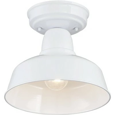 John Timberland Farmhouse Outdoor Ceiling Light Fixture Urban Barn White Metal 10 1/4" for Exterior House Porch Patio 5 John Timberland Farmhouse Outdoor Ceiling Light Fixture Urban Barn White Metal 10 1/4" for Exterior House Porch Patio - Image 3