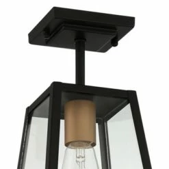 John Timberland Modern Outdoor Ceiling Light Fixture Mystic Black Gold 6" Clear Glass Panels Exterior House Porch Patio Outside 8 John Timberland Modern Outdoor Ceiling Light Fixture Mystic Black Gold 6" Clear Glass Panels Exterior House Porch Patio Outside -Outdoor Lighting Official Shop unnamed file 4695