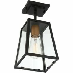John Timberland Modern Outdoor Ceiling Light Fixture Mystic Black Gold 6" Clear Glass Panels Exterior House Porch Patio Outside 10 John Timberland Modern Outdoor Ceiling Light Fixture Mystic Black Gold 6" Clear Glass Panels Exterior House Porch Patio Outside -Outdoor Lighting Official Shop unnamed file 4697