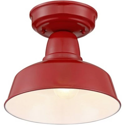John Timberland Farmhouse Outdoor Ceiling Light Fixture Urban Barn Red Metal 10 1/4" for Exterior House Porch Patio 5 John Timberland Farmhouse Outdoor Ceiling Light Fixture Urban Barn Red Metal 10 1/4" for Exterior House Porch Patio - Image 3