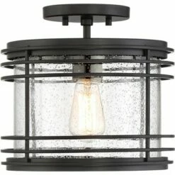Possini Euro Design Modern Outdoor Ceiling Light Fixture Black Geometric 11" Clear Seedy Glass for Exterior House Porch Patio Deck 9 Possini Euro Design Modern Outdoor Ceiling Light Fixture Black Geometric 11" Clear Seedy Glass for Exterior House Porch Patio Deck -Outdoor Lighting Official Shop unnamed file 4722