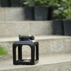 Smith & Hawken 6.5" x 5" Aluminum Cast Metal Pillar Outdoor Lantern Black - Smith & Hawken™ -Outdoor Lighting Official Shop unnamed file 4871