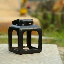 Smith & Hawken 6.5" x 5" Aluminum Cast Metal Pillar Outdoor Lantern Black - Smith & Hawken™ -Outdoor Lighting Official Shop unnamed file 4874