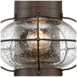John Timberland Nautical Outdoor Light Fixture Oil Rubbed Bronze Lantern 19 3/4" Clear Seedy Glass Motion Security Sensor for Porch Patio -Outdoor Lighting Official Shop unnamed file 492