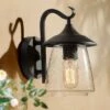 9.8" Metal/Glass Outdoor Lamp Black - LNC -Outdoor Lighting Official Shop unnamed file 4949